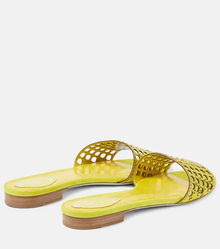 Crystal-embellished suede slides - Rene Caovilla - Modalova