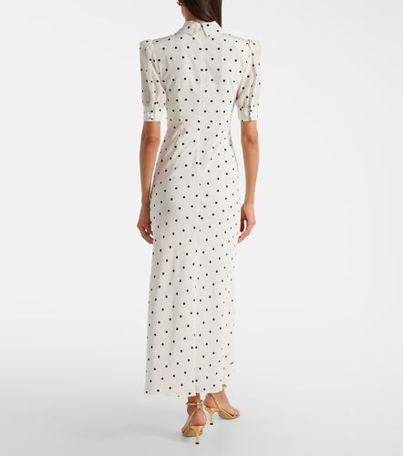 Abito midi in seta a pois - Alessandra Rich - Modalova
