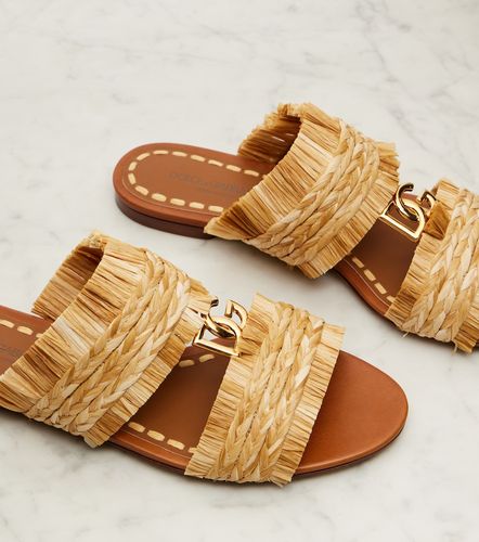 DG braided raffia-effect sandals - Dolce&Gabbana - Modalova