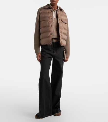 Wool, cashmere, and silk down jacket - Brunello Cucinelli - Modalova