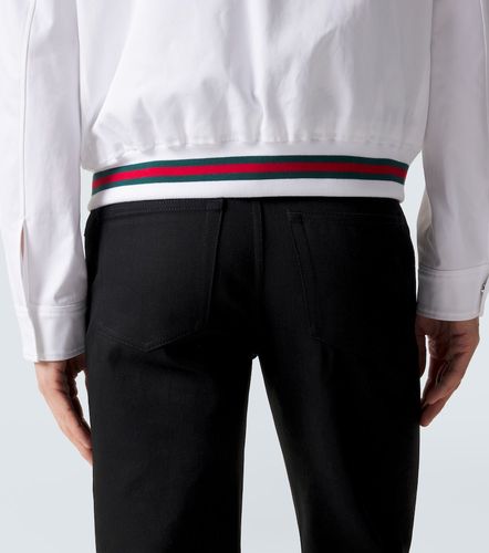 Chaqueta de sarga de algodón con Web - Gucci - Modalova