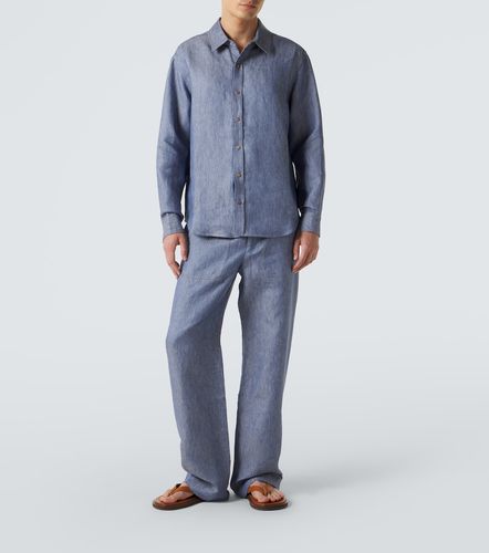 Camicia in denim di lino con corniola - God's True Cashmere - Modalova