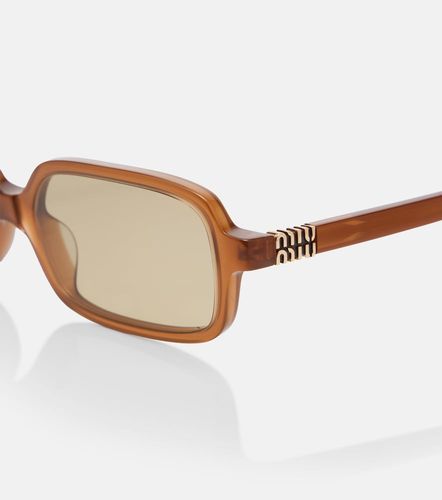 Miu Miu Logo rectangular sunglasses - Miu Miu - Modalova