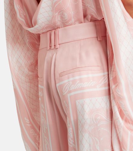 Balmain Printed satin palazzo pants - Balmain - Modalova
