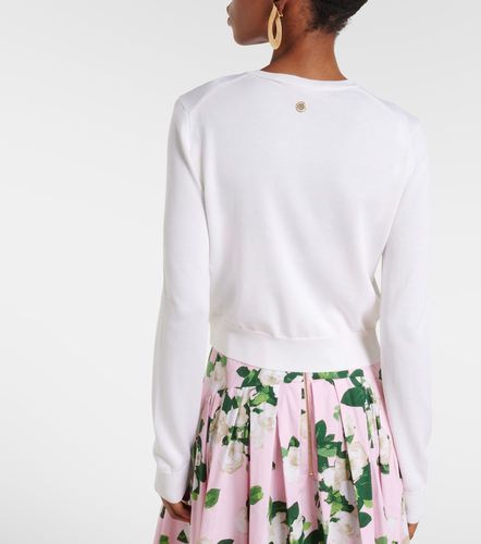 Cárdigan cropped de seda y algodón - Carolina Herrera - Modalova