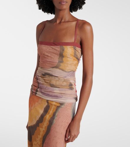 SIR Gathered printed mesh top - SIR - Modalova
