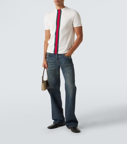 Gucci Pullover Web Stripe in cotone - Gucci - Modalova