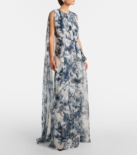 Abito lungo in seta con mantella - Oscar de la Renta - Modalova