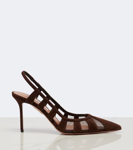 Pumps slingback Screen in suede e mesh - Aquazzura - Modalova