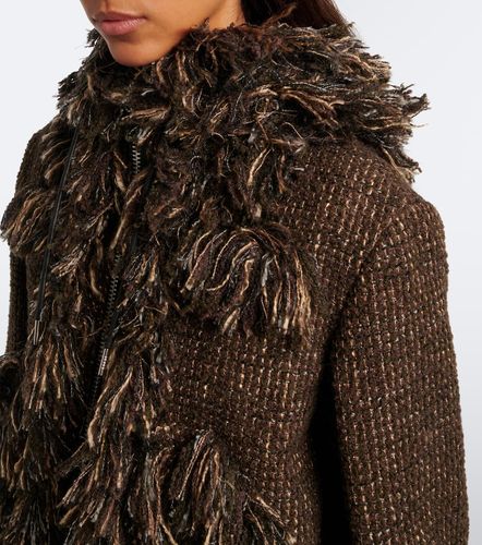 Fringed wool-blend tweed jacket - Sacai - Modalova