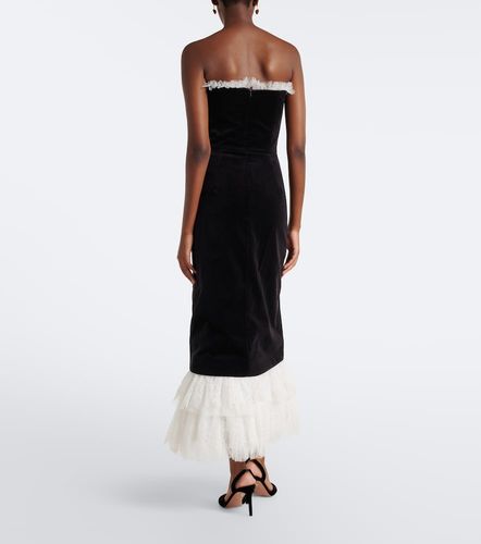 Vestido midi Isabetta de terciopelo de algodón - Costarellos - Modalova