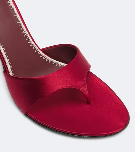 Floral-applique satin thong sandals - Magda Butrym - Modalova