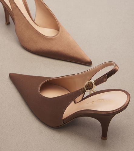 Slingback-Pumps Sofia aus Satin - Gianvito Rossi - Modalova