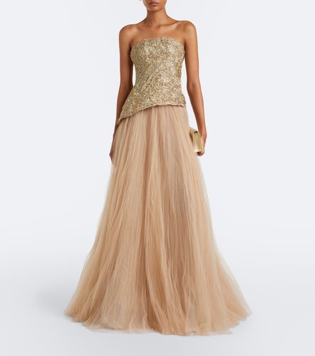 Bestickte Bustier-Robe aus Tüll - Marmar Halim - Modalova