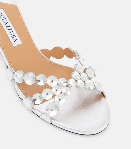 Mules Crystal Mirage in pelle - Aquazzura - Modalova
