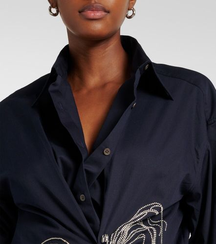 Camisa de gabardina de algodón adornada - Dries Van Noten - Modalova