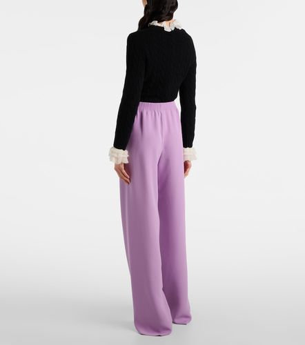 Pantaloni a gamba larga in Cady Couture - Valentino - Modalova