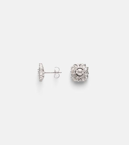 Princess Burst 18kt white gold stud earrings with diamonds - Suzanne Kalan - Modalova
