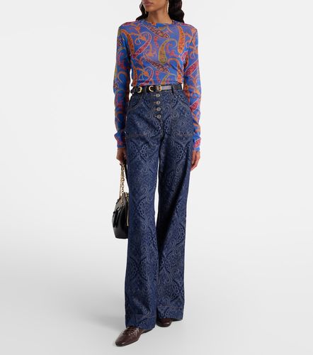 Top de tul semitransparente con paisley - Etro - Modalova