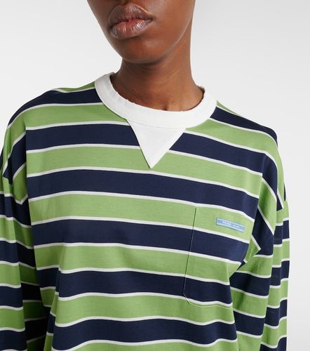 Camiseta de jersey de algodón a rayas - Prada - Modalova