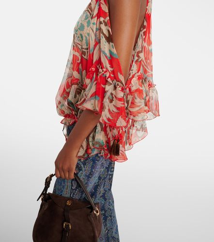 Top de seda estampado con volantes - Etro - Modalova