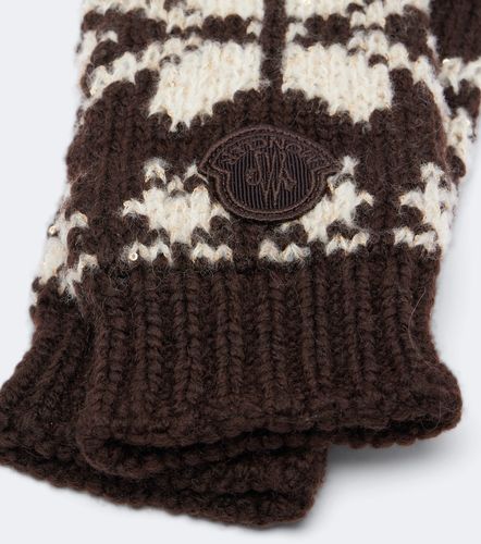 Sequined Fair Isle wool-blend gloves - Moncler - Modalova