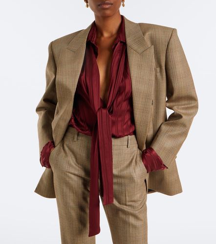 Schluppenbluse aus Seiden-Jacquard - Saint Laurent - Modalova