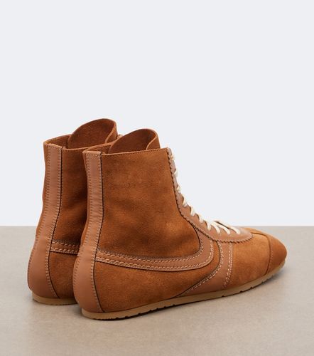 Sneakers alte in suede con pelle - Dries Van Noten - Modalova