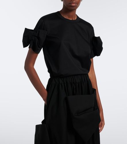 Camiseta de jersey de algodón con lazo - Noir Kei Ninomiya - Modalova