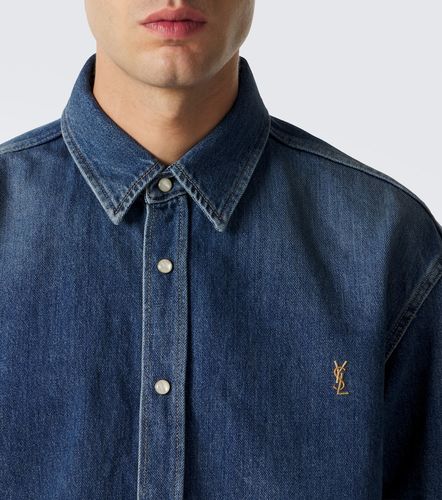 Camisa Cassandre de denim - Saint Laurent - Modalova