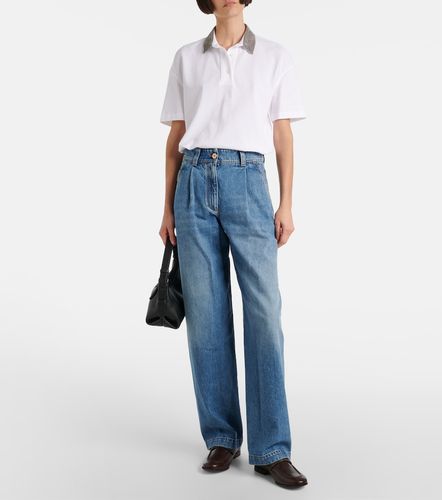 Jeans a gamba larga e vita alta plissé - Brunello Cucinelli - Modalova