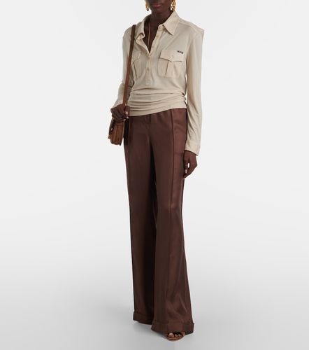 Tom Ford Silk twill wide-leg pants - Tom Ford - Modalova