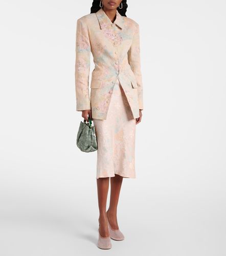 Floral linen-blend jacquard blazer - Dries Van Noten - Modalova