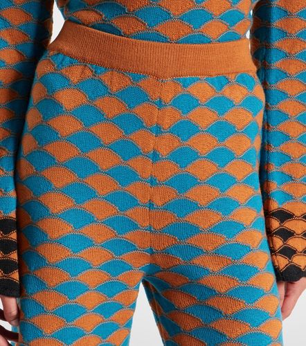Intarsia knitted straight wool pants - La DoubleJ - Modalova