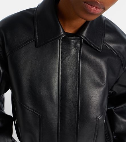 Versace Leather blouson jacket - Versace - Modalova