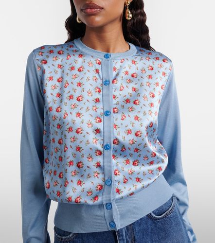 Cárdigan con satén de seda floral - Dolce&Gabbana - Modalova