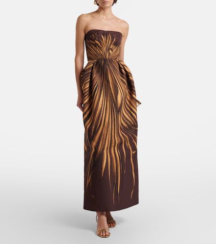 Abito lungo bustier con stampa - Oscar de la Renta - Modalova
