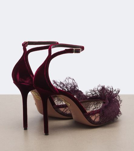 Sandali Lover in velluto con pizzo - Aquazzura - Modalova