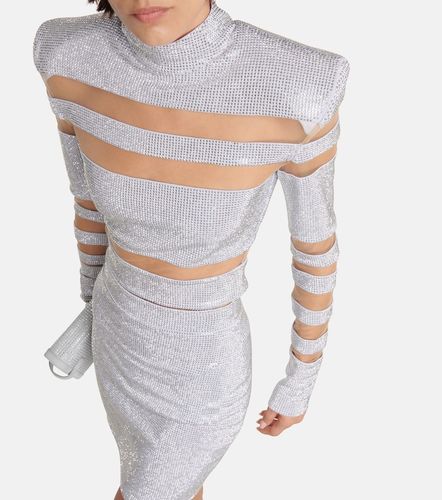 Balmain Cropped-Pullover mit Mesh - Balmain - Modalova