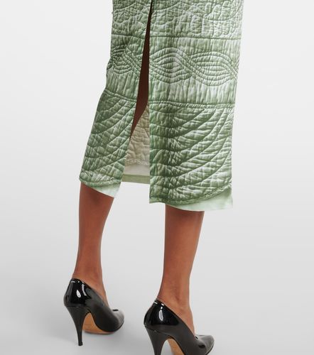 Vestido midi de jersey estampado - MM6 Maison Margiela - Modalova