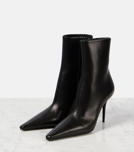 Ashley 90 leather booties - Saint Laurent - Modalova