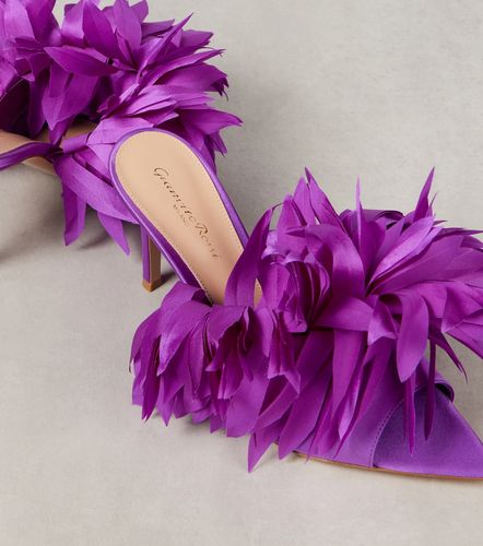Mules Daniah 85 de crepé satén con apliques - Gianvito Rossi - Modalova