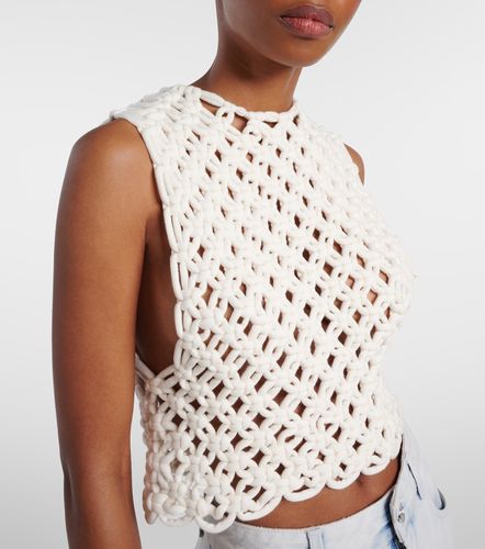 Alaia Open-knit cotton-blend top - Alaia - Modalova