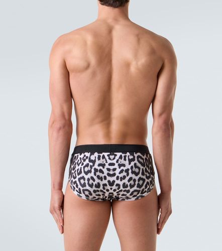 Slip in misto cotone con stampa leopardata - Tom Ford - Modalova