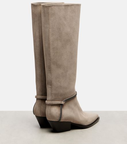 Botas altas de ante con cuentas Monili - Brunello Cucinelli - Modalova