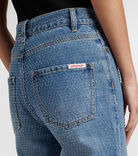Embellished high-rise straight jeans - Self-Portrait - Modalova