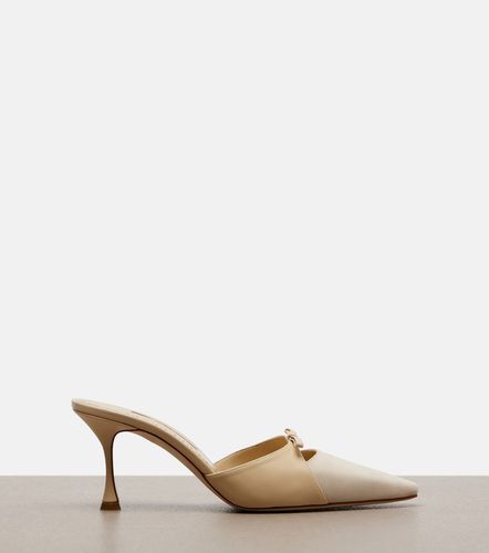 Tapidpla leather and suede mules - Manolo Blahnik - Modalova