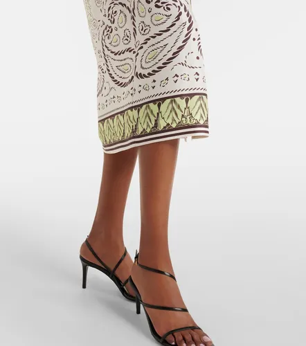 Vestido midi de seda estampado - Tory Burch - Modalova