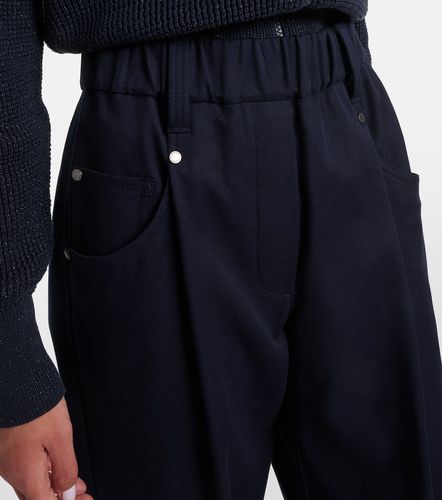Monili cotton-blend straight pants - Brunello Cucinelli - Modalova