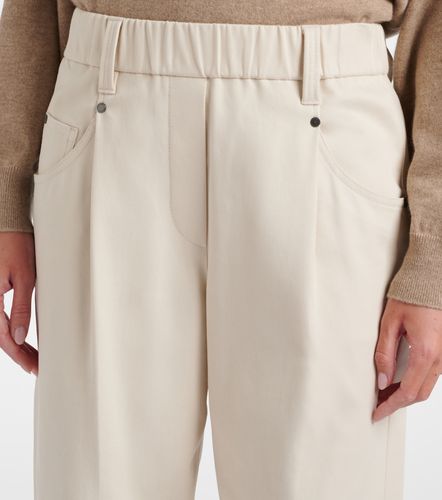 Pantalones rectos de algodón con cuentas Monili - Brunello Cucinelli - Modalova